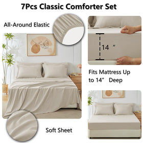 CozyLux comforter box stitching detail showing durable construction