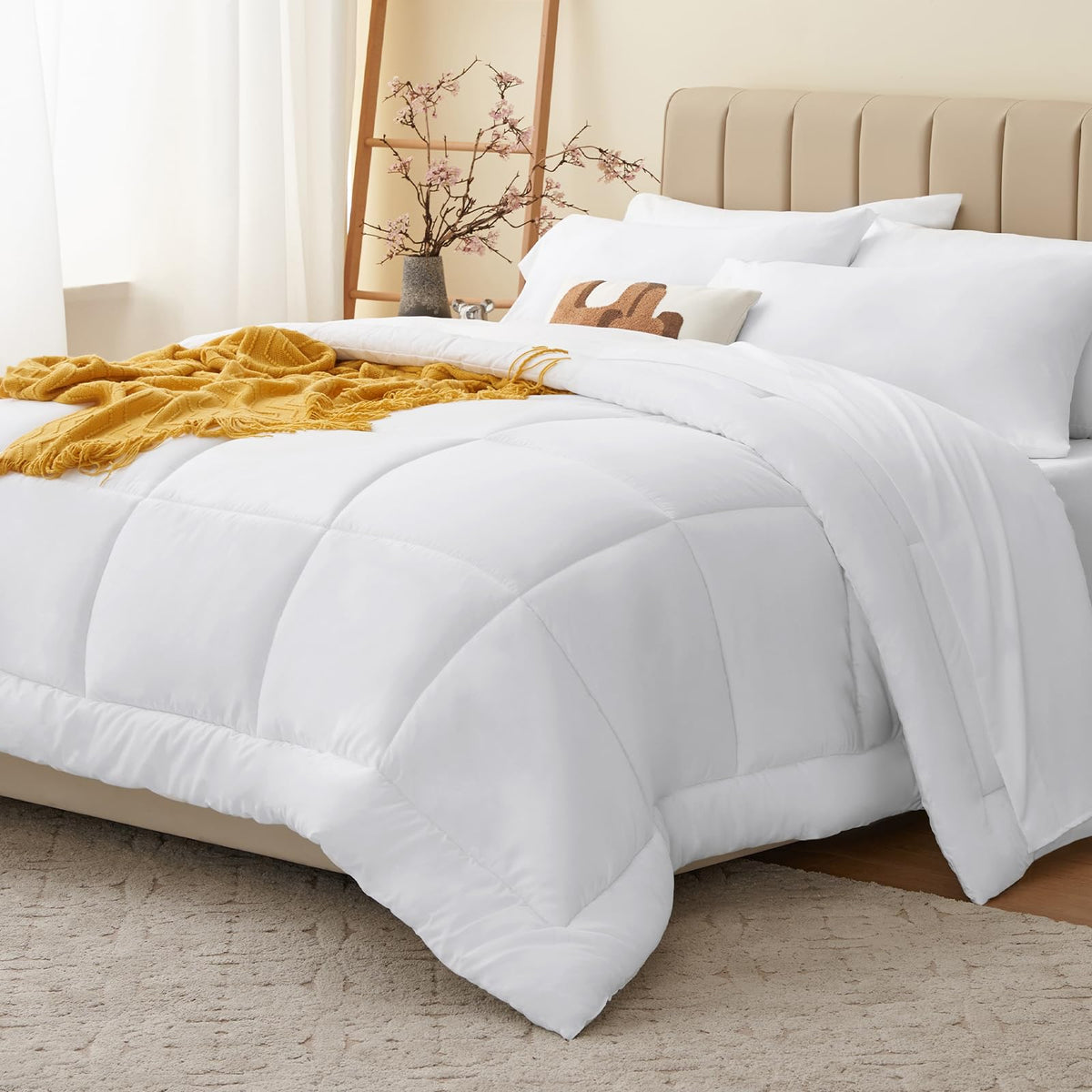 CozyLux queen comforter set packaged for easy setup.
