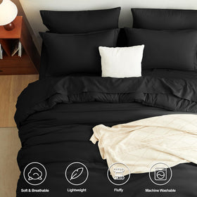 CozyLux Queen Comforter Set soft microfiber fabric feels plush and breathable for cozy nights.
