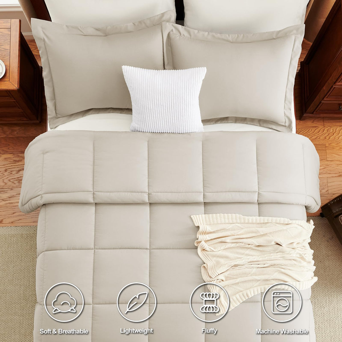 CozyLux packaging with vacuum-sealed delivery for compact shipping