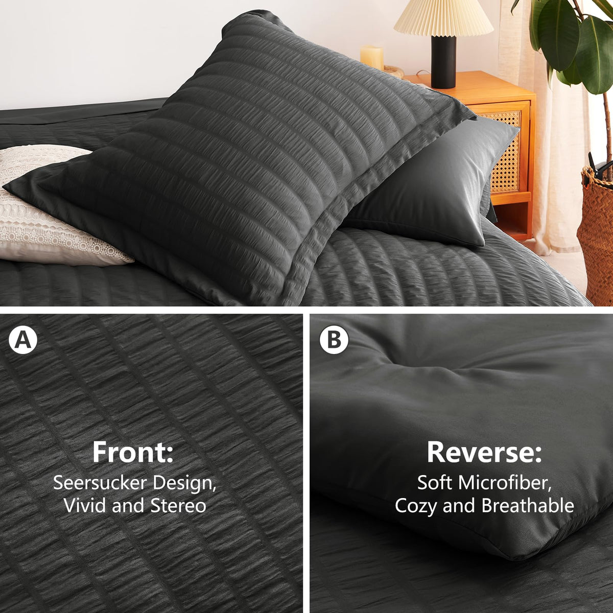 CozyLux queen fitted sheet deep pocket fits up to 14 inches to prevent slip