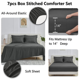 CozyLux queen flat sheet provides ample coverage for layered bedding