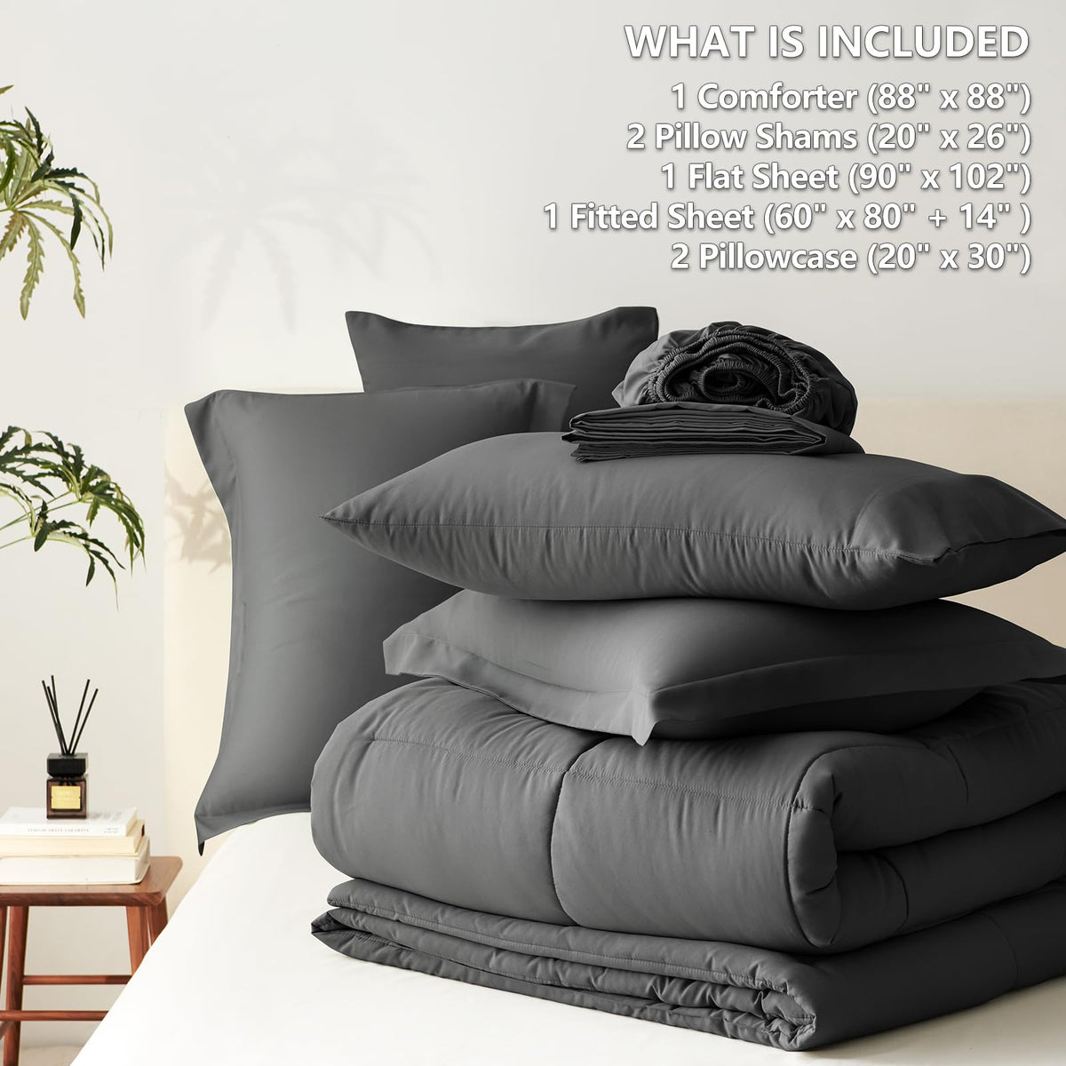 CozyLux envelope-closure pillowcase for secure pillow storage
