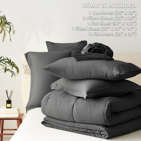 CozyLux envelope-closure pillowcase for secure pillow storage