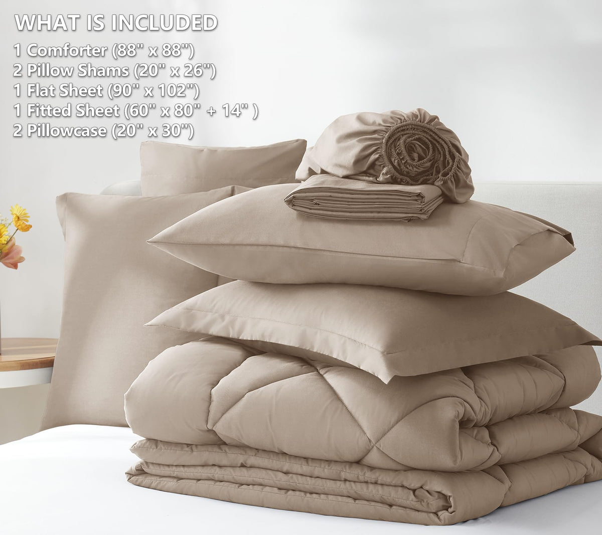 CozyLux pillowcases 20 by 30 inches included in the set.