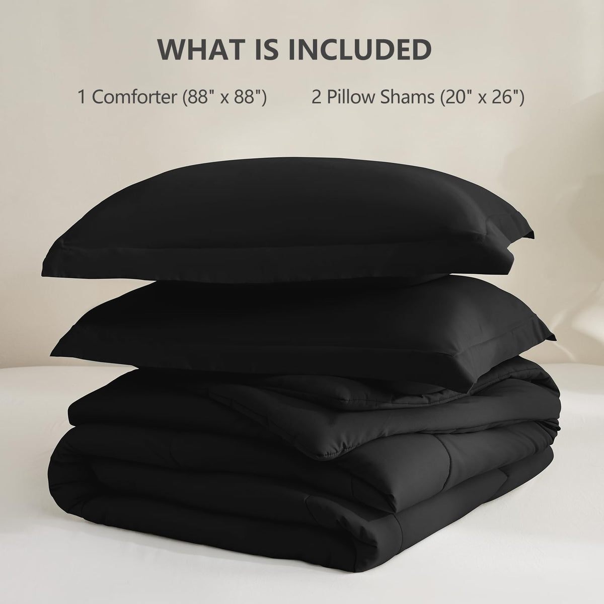 Vacuum-sealed packaging protects the CozyLux bedding until first wash.