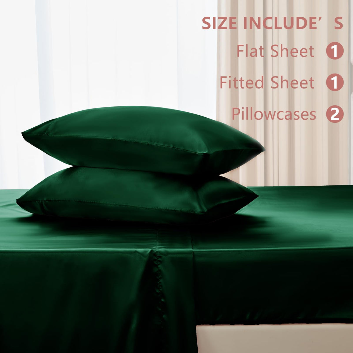 CozyLux bed set resists wrinkles for a neat look.