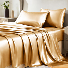 CozyLux satin flat sheet demonstrates silky softness for smooth sleep