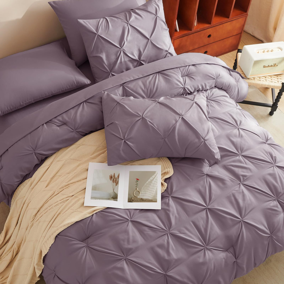 CozyLux easy-care fabric is machine washable for busy homes.