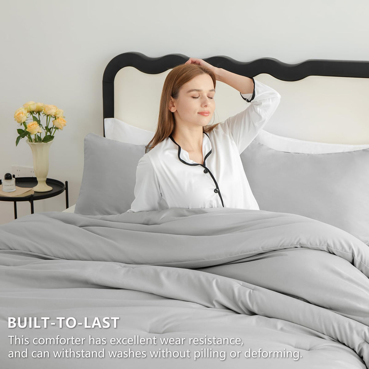 CozyLux premium microfiber fabric feels smooth and breathable against the skin.