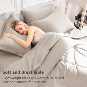 CozyLux soft microfiber fabric highlights breathable, sweat-absorbent comfort