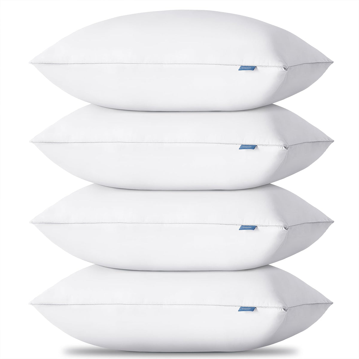 CozyLux soft-supportive pillow king 19x34 in hero view, ideal for side sleepers.