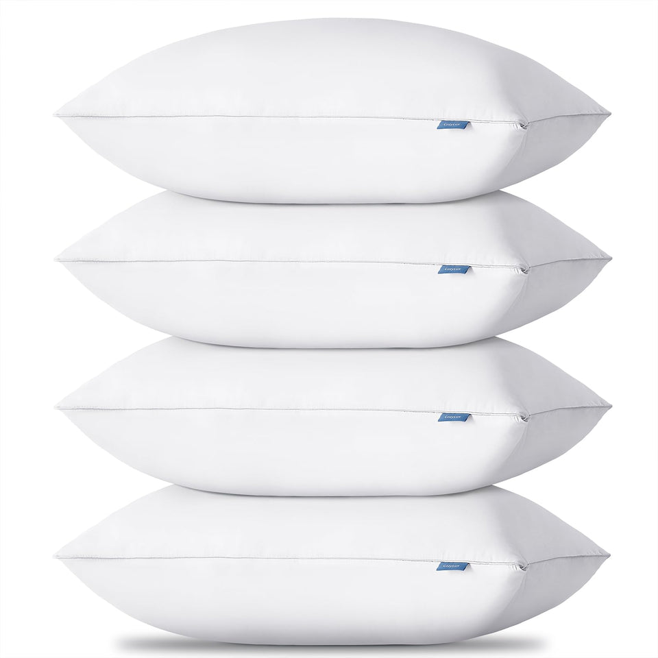 CozyLux soft-supportive pillow king 19x34 in hero view, ideal for side sleepers.
