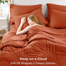 CozyLux sheets and pillowcases close-up with crisp weave and soft texture