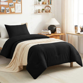 CozyLux twin comforter black packaging highlights dorm-ready bedding