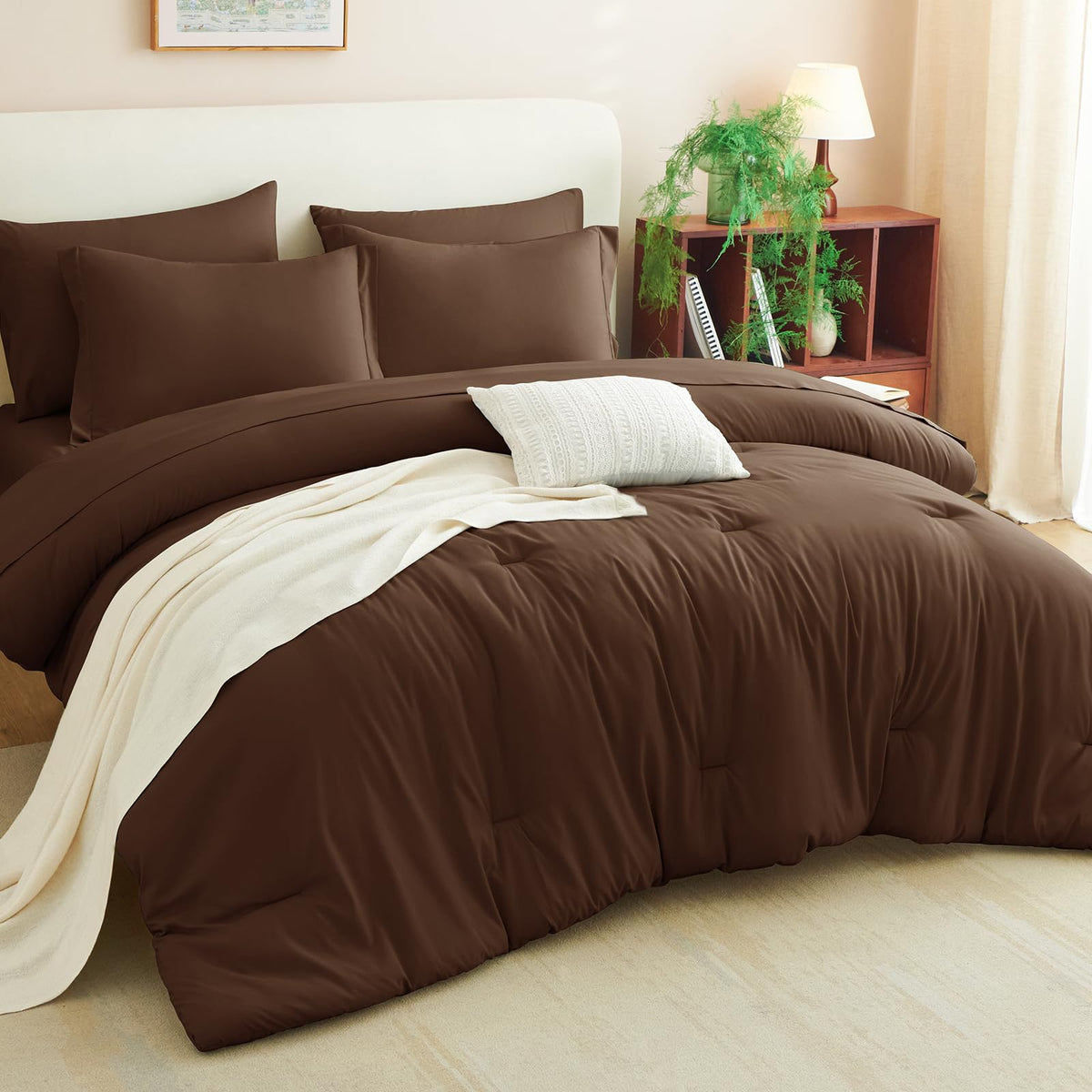 CozyLux two shams 20x36 displayed on bed