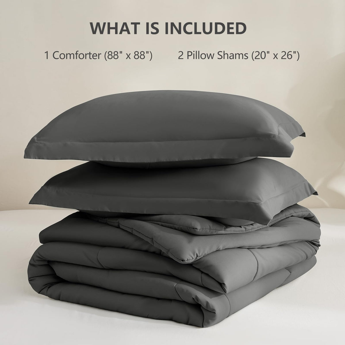 CozyLux vacuum-packaged comforter, ready to puff after washing.