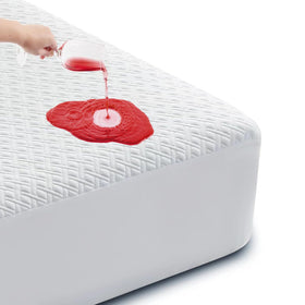 Cozymaker queen waterproof mattress protector protects against spills while staying cool