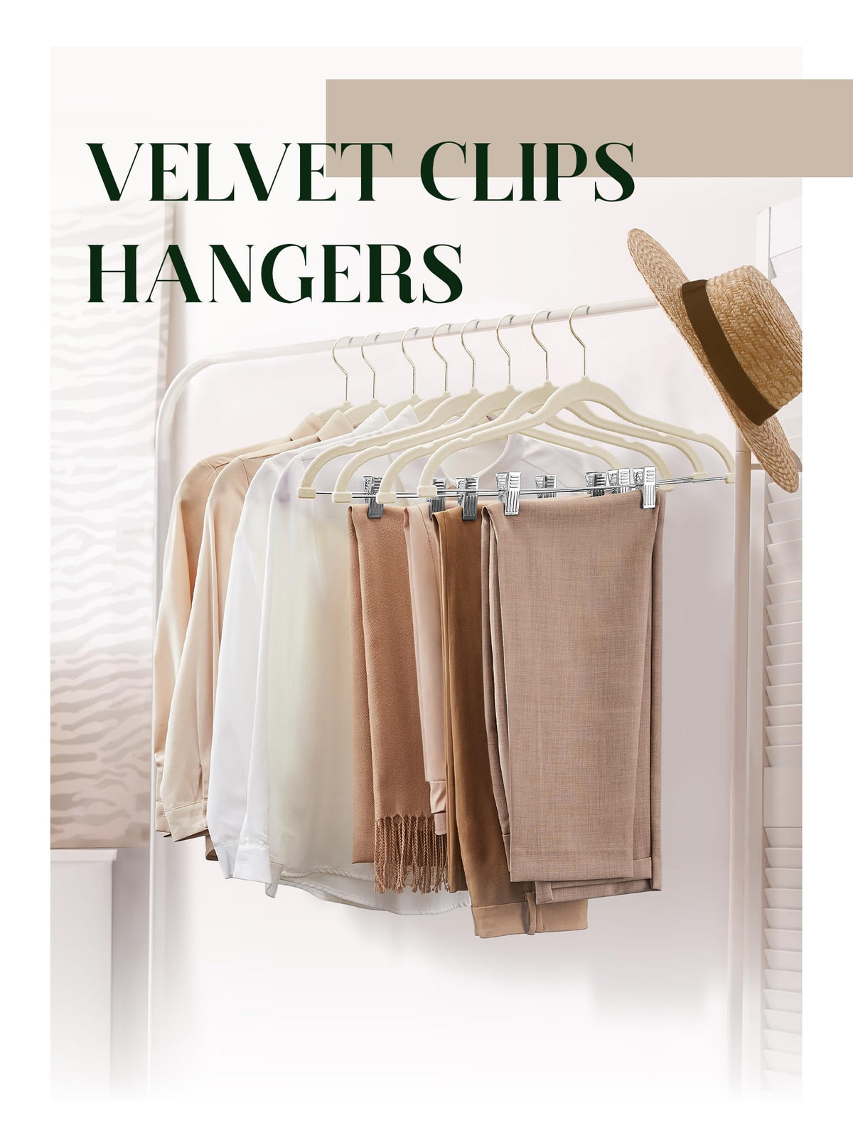 Durable ABS and stainless steel construction of Cozymood hanger
