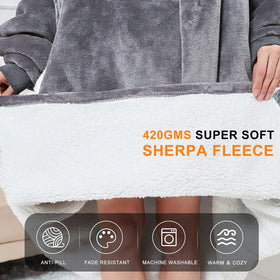 Cozystar machine washable hoodie blanket keeps looking like new.