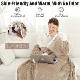 COZYTY foot pocket design keeps feet warm while you lounge