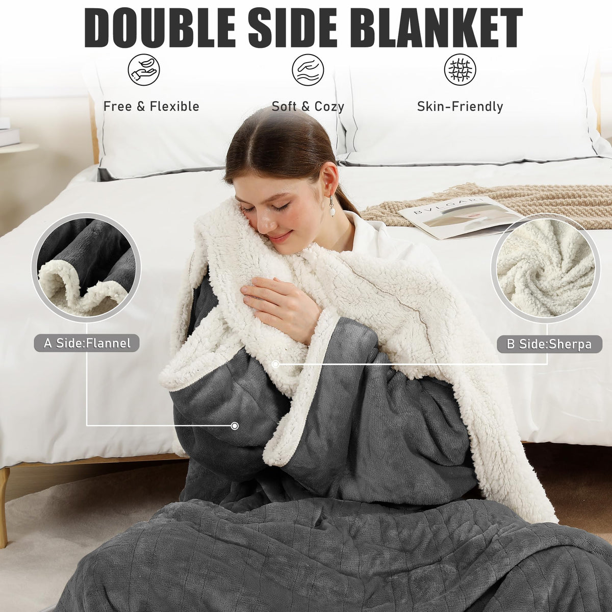 COZYTY machine-washable blanket simplifies cleanup after use.