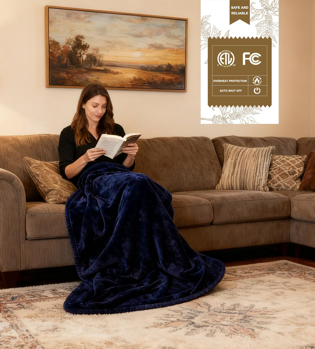 COZYXWORLD even heat distribution with stitched quilting delivers uniform warmth across the blanket.