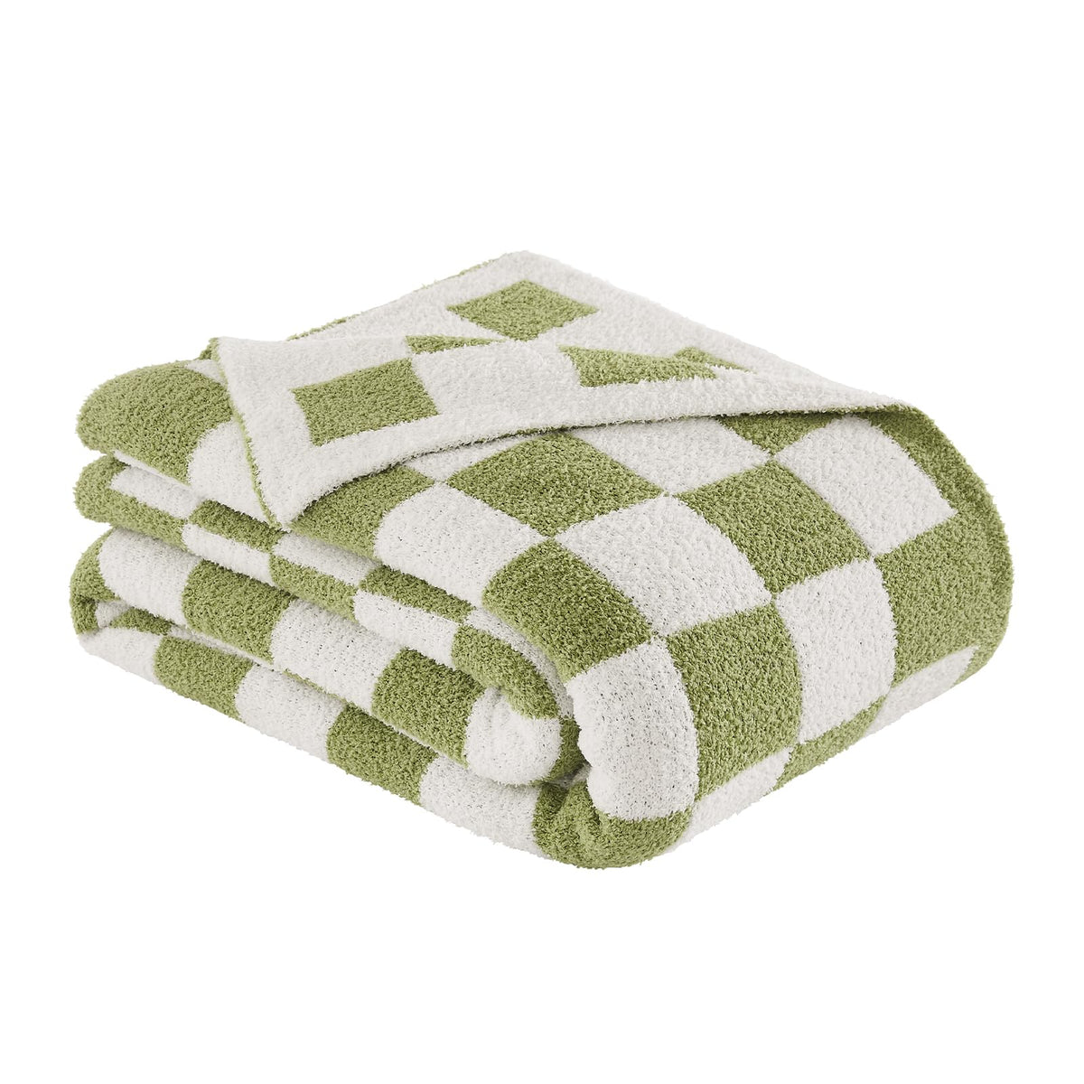 Cozzenity checkered throw sage green 50x70 inches ready for lounging