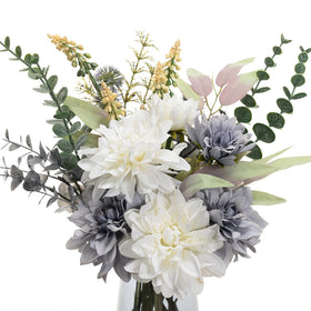 COZZI CODI artificial bouquet in twine vase for farmhouse style tables.