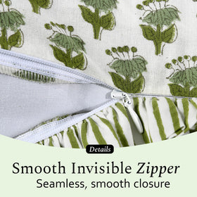 Two-pack CPC pillow covers in emerald green for versatile refresh