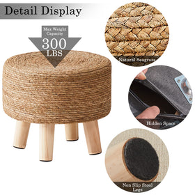 Cpintltr foot stool doubles as extra seating in living areas.