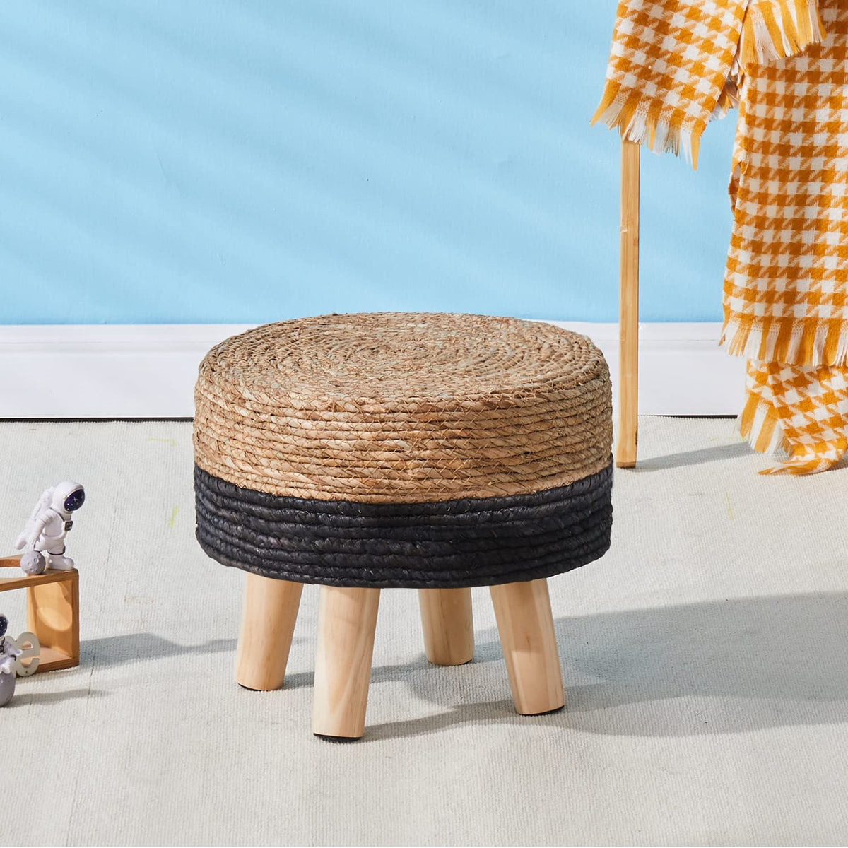 Cpintltr gift-ready footstool in packaging, ready to present as a stylish, versatile gift.