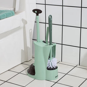 Cq Acrylic angled toilet brush with 360-degree reach cleans under the rim