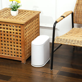 Cq acrylic 3.17 gallon waste basket keeps rooms neat.