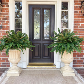 CQURE 128-branch fake fern for dining room corner, vibrant year-round greenery.