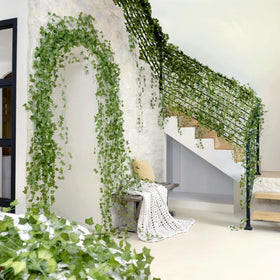 CQURE durable artificial ivy with fabric leaves and plastic stems.