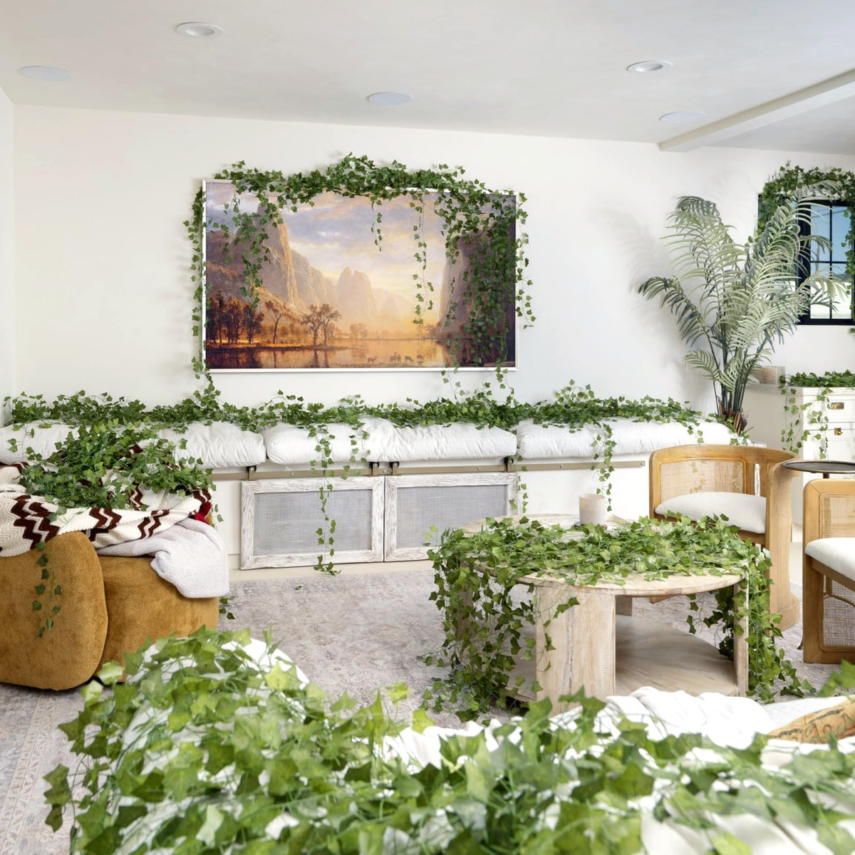 CQURE ivy drape wall setup adds vertical greenery
