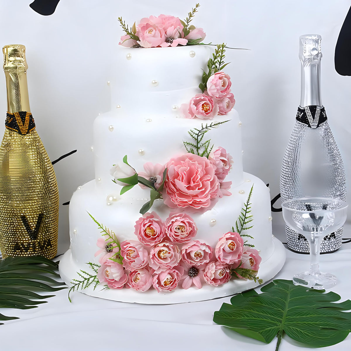 Crafare 12in round foam cake dummy, ideal for multi-tier setups and elegant room decor