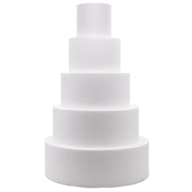 Crafare 4in round foam cake dummy, lightweight display for weddings and cake designs