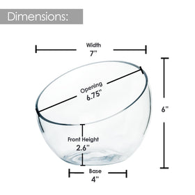 Craft And Party slant cut bowl glass vase is ideal for wedding centerpieces.