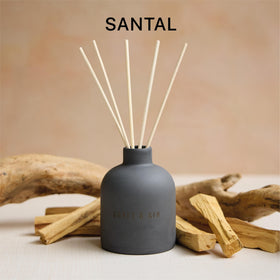 Craft & Kin earthenware ceramic jar complements decor while releasing a refined scent.