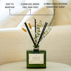 Craft & Kin Green Collection diffuser shown in a cozy living room setting