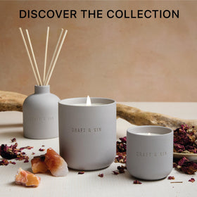 Craft & Kin Dark Rose & Amber scent blends jam-scented roses with amber notes.