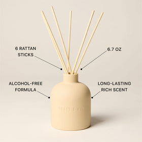 Craft & Kin reed sticks arranged to customize fragrance intensity.