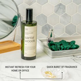 Bathroom refresh using Craft & Kin Santal Woods for a light, inviting scent.