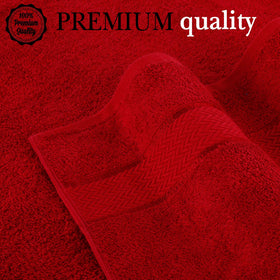Craftberry 6pc red towels demonstrate quick-dry surface for everyday use.