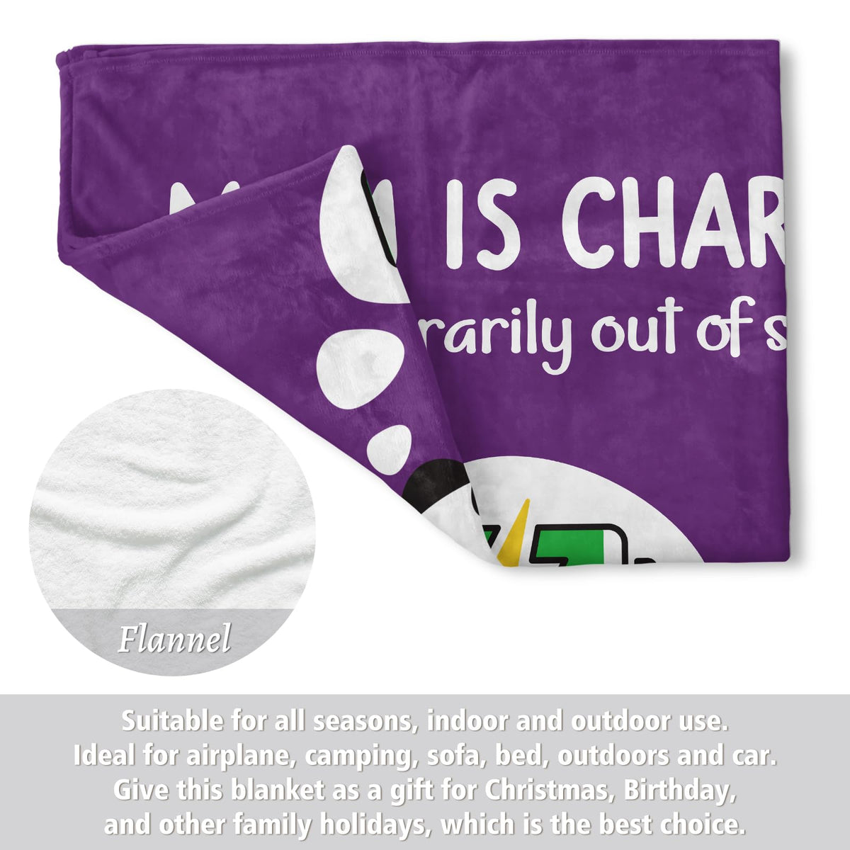 Craftique Mom blanket beside a book enhances cozy bedtime reading