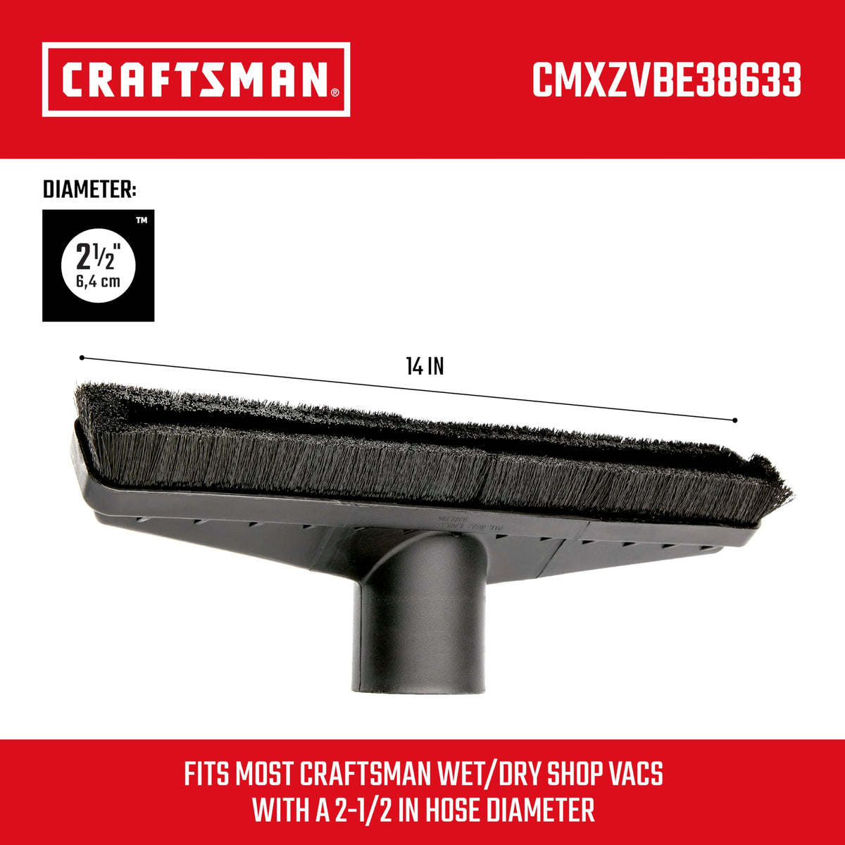 CRAFTSMAN industrial-grade floor brush built for heavy use in shops
