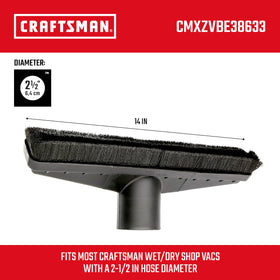 CRAFTSMAN industrial-grade floor brush built for heavy use in shops