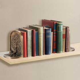 Craftsman Road Tree of Life bookends provide sturdy shelf support